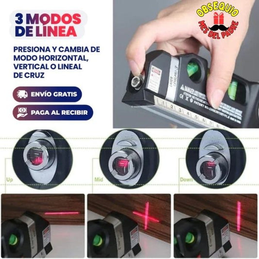 📏 Metro y Nivel Láser Multifuncional – ✨ Todo en Uno para Medidas Exactas ✅