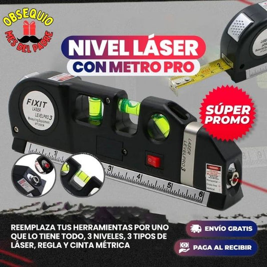📏 Metro y Nivel Láser Multifuncional – ✨ Todo en Uno para Medidas Exactas ✅